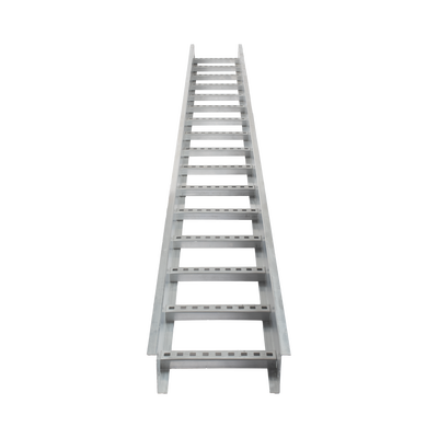 Escalera de Aluminio Portacables / Perfil Z / Peralte 3 1/4" /Paso 9" / Ancho 9" / 3.66 metros / Capacidad Máx. 205 Cables / Incluye Cople Union y Tornillería
