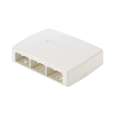 Caja de Montaje en Superficie, Para 6 Módulos Mini-Com, Color Blanco Mate