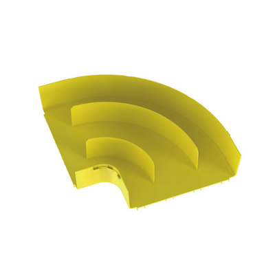 [FRRA12X4LYL] Ángulo Recto a 90º Horizontal, Para Canaletas FiberRunner™ 12X4, Color Amarillo