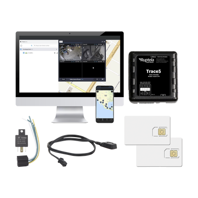 Kit de Localizador Vehicular 2G y 4G/ Rastreo / Conducción eficiente / Deteccion de Jammer / Registro de conductores / Relay + Botón de pánico + EPCOMGPSANUAL + SIM500MB2Y 