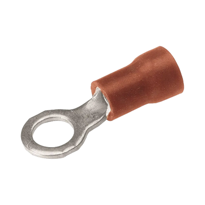 [HUB-TP1-66] Zapata Terminal de Ojillo  para Tornillo 1/8 in (3 mm) calibre 22-16 AWG con aislamiento de vinilo.