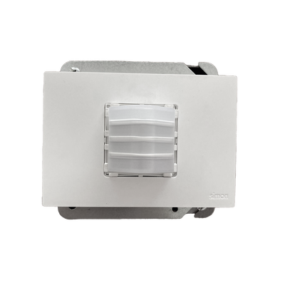 Marco blanco con placa metalica para caja americana 