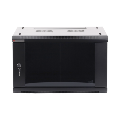 [PSTC-06-645-BDG] Gabinete PRECISION, Con Puerta de Cristal Templado, de 19in, 6UR, 450mm de Profundidad, Color Negro