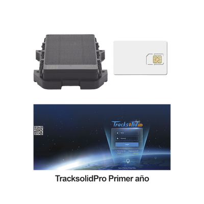 Localizador 4G con carga solar / Semiautónomo / Rastreo de contenedores / Cajas de tráiler / Alarma de sabotaje audible / Incluye Licencia vitalicia VTSCX y SIM de datos SIM500MB2Y 