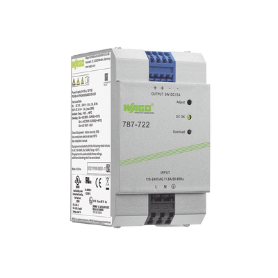 [787-722] Fuente de alimentación; ECO; monofásico; Tensión de salida 24V DC; Corriente de salida 5A; DC-OK LED; 4,00 mm²
