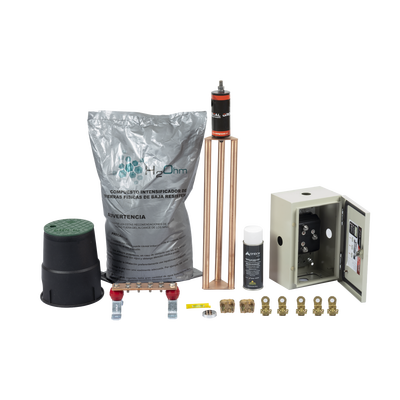 [KIT-MASTER-70K-V2] Kit de tierra física modelo TG70K con Electrodo Magnetoactivo y Accesorios de Instalación, capacidad: 70 AMP