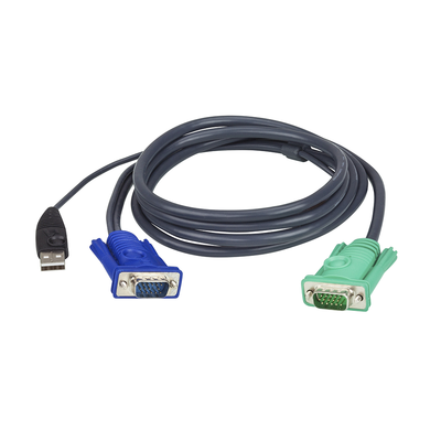 [2L5202U] Cable KVM | USB con SPHD | 3 en 1 | De 1.8 m