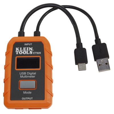 Multímetro digital USB para USB-A y USB-C.