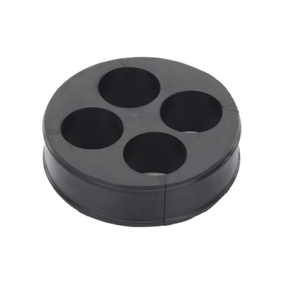 Inserto de Caucho de 4" Con Cuatro Orificios para Cable de 7/8 in