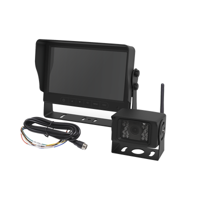 [K7000BWK] Sistema Profesional Inalámbrico de Cámara de Reversa y Monitor para Vehículos de Trabajo y Montacargas