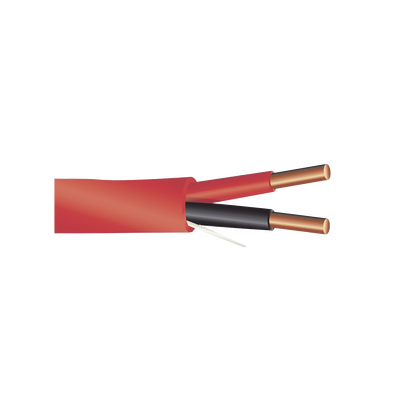 [LP214-FIRE] Alambre de Alarma contra Incendios - Bobina de 305 Metros: 2 x 14 AWG, Rojo, Tipo FPLR, (UL) FT4, Ideal para Sistemas de Detección y Evacuación de Incendios