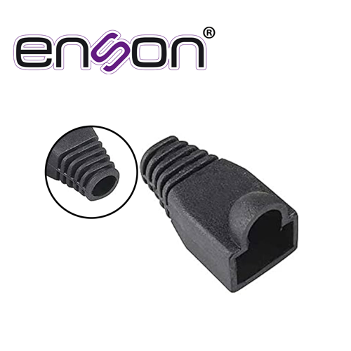 Bota plastica negra enson capuchon para proteccion de plug rj45 para cable de 6mm
