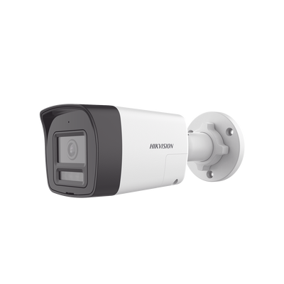 [DS-2CE16D0T-LTS] [Audio Bidireccional + Dual Light + ColorVu] Bala TURBOHD 2 Megapixel (1080p) / Lente 2.8 mm / 30 mts IR EXIR + 20 mts Luz Blanca / Micrófono y Bocina Integrado / Exterior IP67 / Metal / dWDR