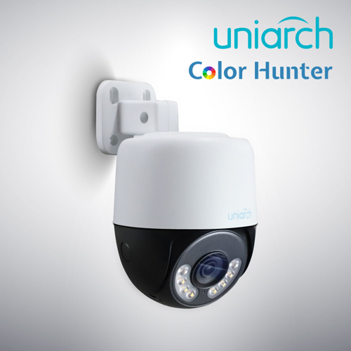 Camara hd pt uniarch uac-p112-af40-w / uac-p112-af40-w-h / 2mp / microfono integrado / transmision via coaxial / colorhunter / lente 4 mm / coc / rs485 / pandeo 0 grados a 345 grados / tildeo 0 grados a 90 grados / ip66 / 12 vcd / plastica