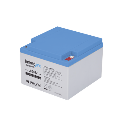 [LK2612] Batería 12 Vcc / 26 Ah / UL / Tecnología AGM-VRLA / Vida útil promedio de 5 años /Para uso en equipo electrónico, Alarmas de Intrusión / Incendio/ Control de acceso / Video Vigilancia / Terminales M5 .