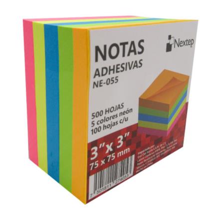 NOTA ADHESIVA NEXTEP 3X3 NEON  C/500 HJ -