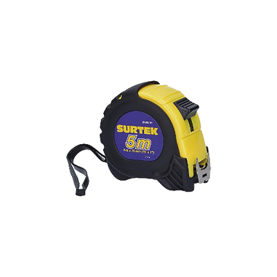[SYS-B122081] Flexometro anti impacto de 5 metros, cinta ancha con boton de freno.