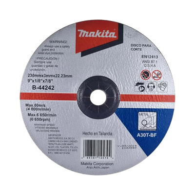 [B-44242] Disco de corte para metal de 9"