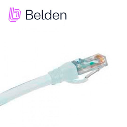 Patchcord utp cat5e belden c501109010 forro pvc blanco cmr-riser 4 pares calibre conductor 24 awg 100% cobre uso interior partes relacionadas:conectores modulares cat5e patch panel cat5e longitud 10 pies 3 metros