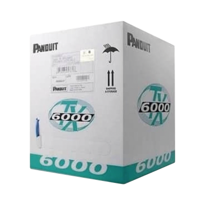 Bobina de Cable UTP 305 m. de Cobre, TX6000™ PanNet, Reelex, Blanco, Categoría 6 Mejorado (23 AWG), PVC (CMR, Riser), de 4 pares
