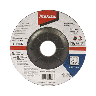 [B-44127] Disco de corte para metal de 4 1/2"