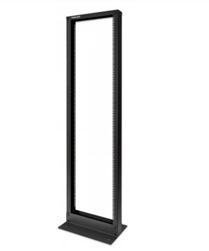 Rack de piso - 2 postes, 19, 42U, Carga estática máxima de 200 kg (440 lbs.), Negro, Acero, INTELLINET 715980