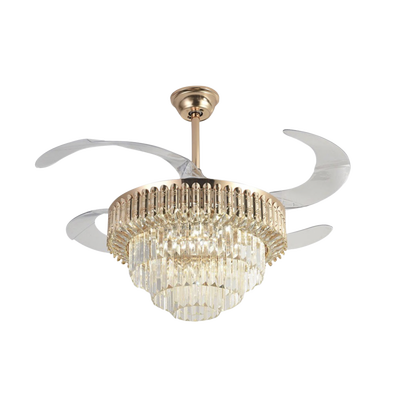 [JLV-042] Ventilador de Techo con Luminario LED de  110 V CA 50/60 Hz /  88 W /4500 Lm / 6500 - 4 000 - 2 700 K /3 Tonos de Luz / 1075 mm / 6 Velocidades /No Dimeable.