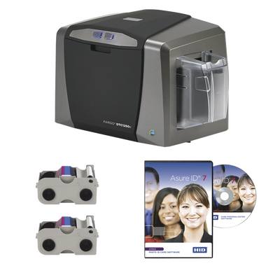 Kit de Impresora de tarjetas PVC DTC1250e/ Una Cara / Incluye: 2 Ribbons Color y Software/ 3 Años Garantia