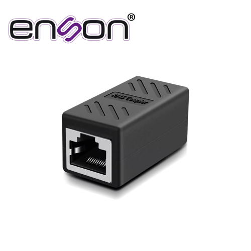 Cople rj45 enson ens-cop6r hembra- hembra rj45 ideal para unir dos segmentos de cable utp ya terminado
