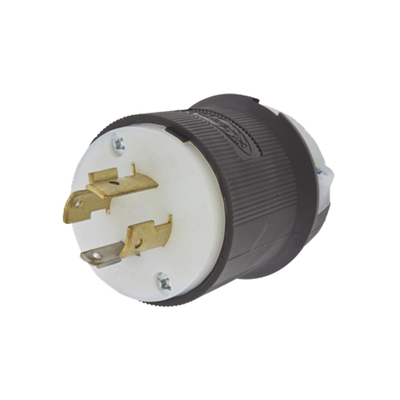 Clavija con Bloqueo de Media Vuelta Industrial 20 A 125/250 V CA / 3 Polos 4 Hilos / Nema L14-20P.