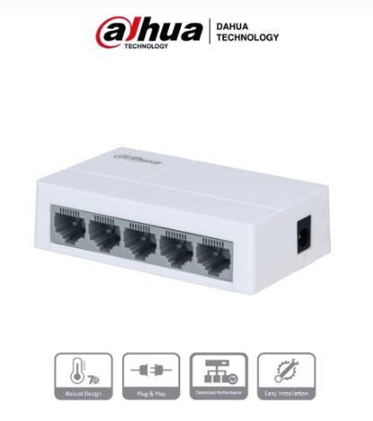 SWITCH DAHUA 5 PUERTOS DH-PFS3005-5ET NB -
