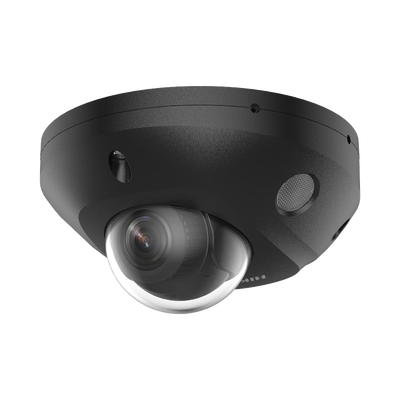[DS-2CD2543G2-LIS2U(BLACK)] [Dual Light + 2 Micrófonos Integrados] Mini Domo IP 4 Megapixel / Color Negro / Lente 2.8 mm / 30 mts Luz Blanca + 30 mts IR / ACUSENSE / Exterior IP67 / IK08 /  WDR 120 dB / PoE / ONVIF / Alarmas I/O / Micro SD / ACUSEARCH