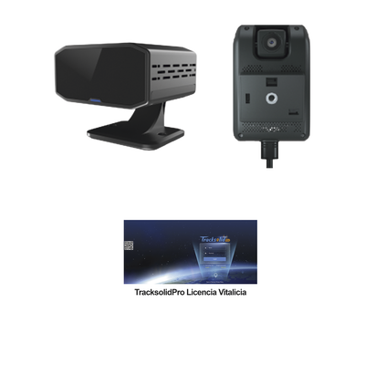 [JC261DMSV] KIT Dashcam con sistema de control ADAS (asistencia de manejo) y Camara DMS con IA (JC170) / Multiples alarmas /Comunicación dos vías / ideal para flotas vehiculares / Facil instalacio / Incluye licencia vitalicia plataforma TrackSolidPro