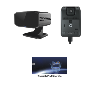 [JC261DMSP] KIT Dashcam con sistema de control ADAS (asistencia de manejo) y Camara DMS con IA (JC170) / Multiples alarmas /Comunicación dos vías / ideal para flotas vehiculares / Facil instalacio / Incluye primer año TrackSolidPro