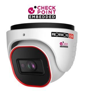 Camara domo IP 4 MP - Lente 2.8mm (96°), de dia detecta hasta 60 mts/Reconoce:12 mts/Idetifica: 6 mts, IR hasta 20 mts, RF, microfono, CheckPoint, IP67