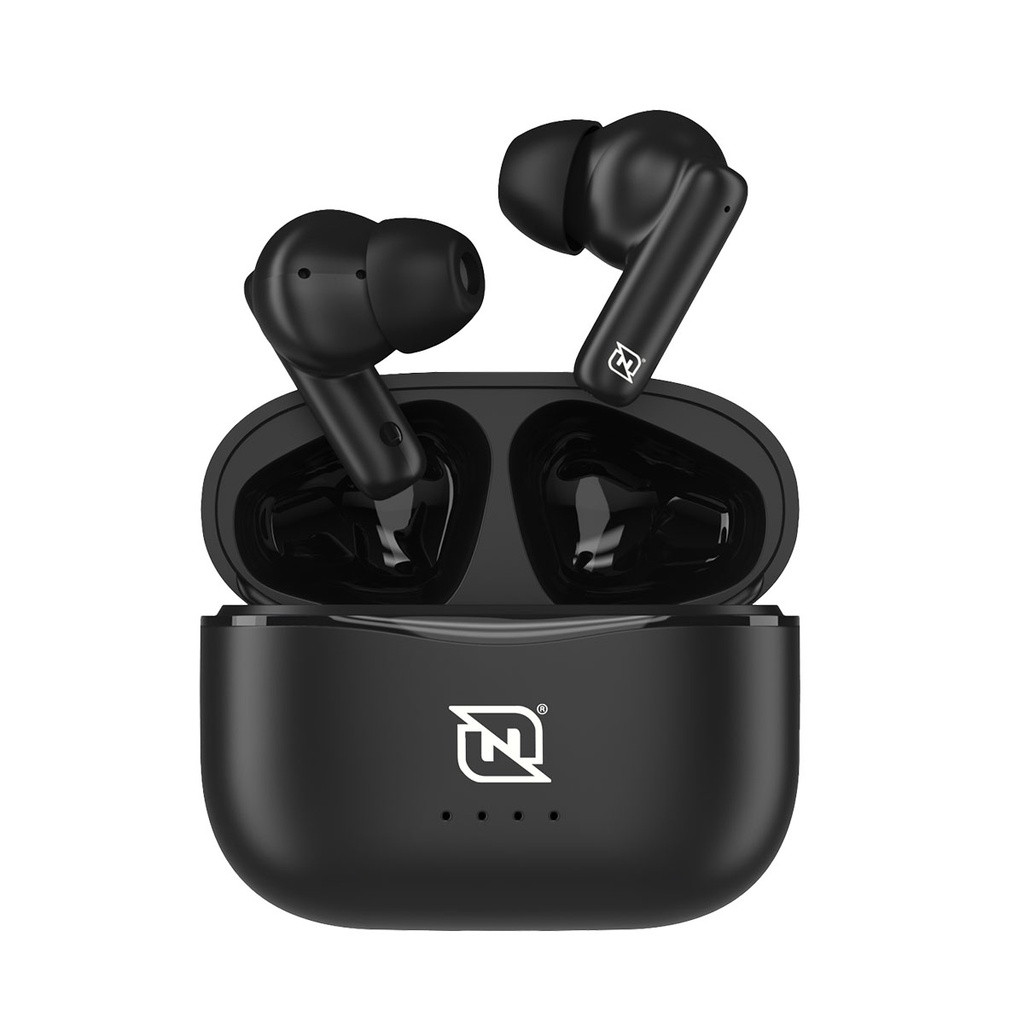 AUDIFONOS IN-EAR NTWS-103 BLUETOOTH 5.3 TWS SUPER BASS MANOS LIBRES HASTA 5 HRS DE DURACIÓN - 4 INDICADORES DE CARGA EN DOCK, NEGRO
