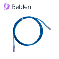 Patchcord utp cat6a belden ca21106007 forro pvc azul cmr-riser 4 pares calibre conductor 24 awg 100% cobre uso interior partes relacionadas:conectores modulares cat6a patch panel cat6a longitud 7 pies 2.1 metros