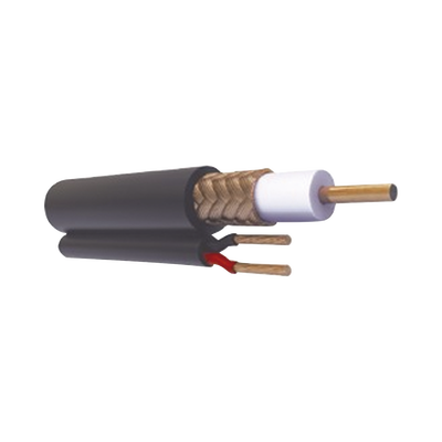 Retazo de 5 Metros, Cable coaxial Cable RG59 Siamés, HECHO EN MÉXICO, Optimizado para HD+ 2 hilos calibre 20.