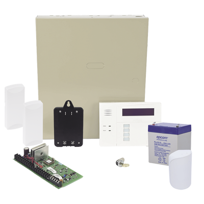 [VISTA48RFSFIRE] Panel de Alarma VISTA48LA Teclado Alfanumérico con Receptor Inalámbrico, Batería, Transformador, Sensor de Movimiento y 2 Contactos Magnéticos Inalámbricos SFire