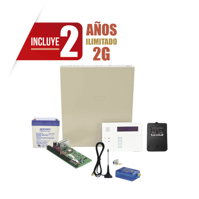 [VISTA48MINI2/60RF2Y] (2 Años datos ILIMITADO INCLUIDO)  Kit Vista48LA con comunicador MINI012G, Teclado, Gabinete, Bateria y Transformador