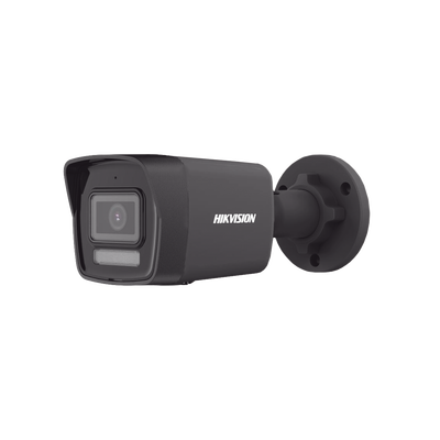 [DS-2CD1043G2-LIUF/BLACK] [Dual Light] Bala IP 4 Megapixel / Color Negro /  Lente 2.8 mm / 30 mts IR + 30 mts Luz Blanca / Micrófono Integrado / ACUSENSE Lite / Exterior IP67 / H.265 / PoE / ONVIF / Micro SD