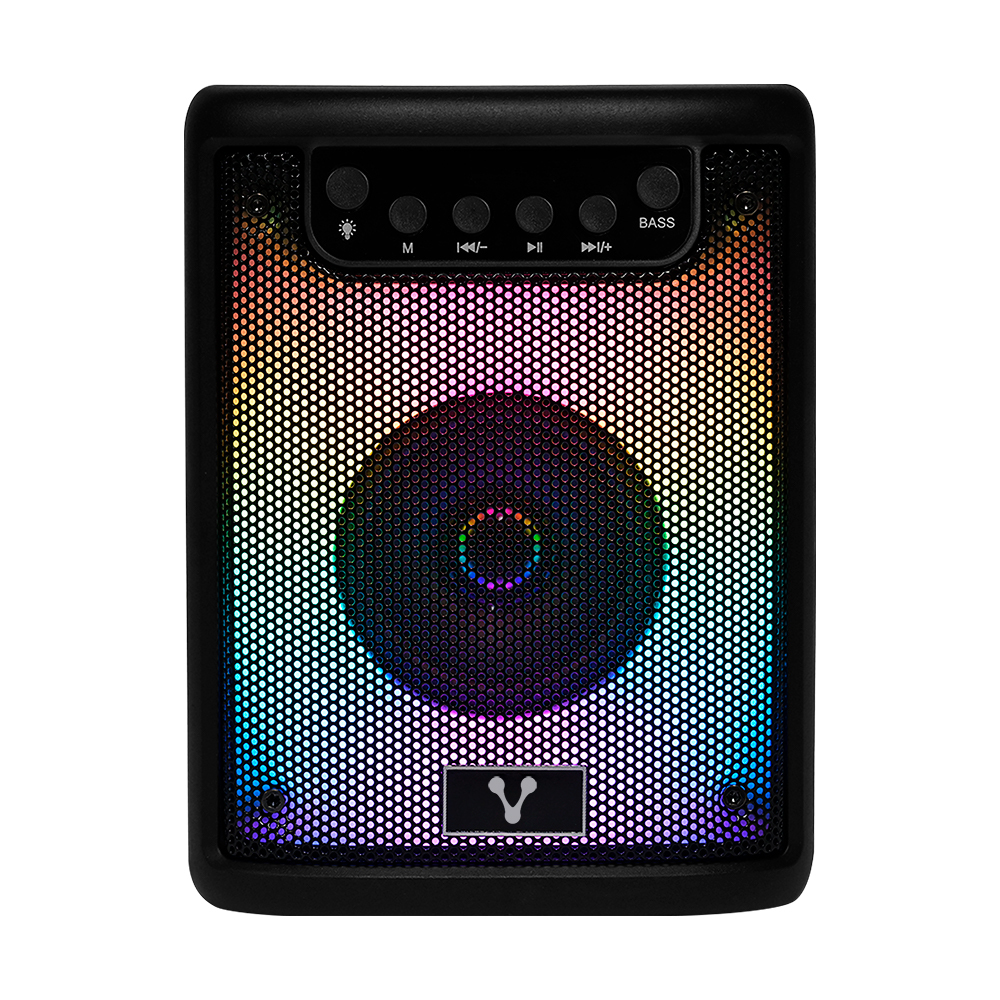MINI BAFLE VORAGO KSP-180 NEGRO 3 PULGADAS 10WATTS RMS / RECARGABLE / TWS BT 4HRS CARGA USB TIPO C -
