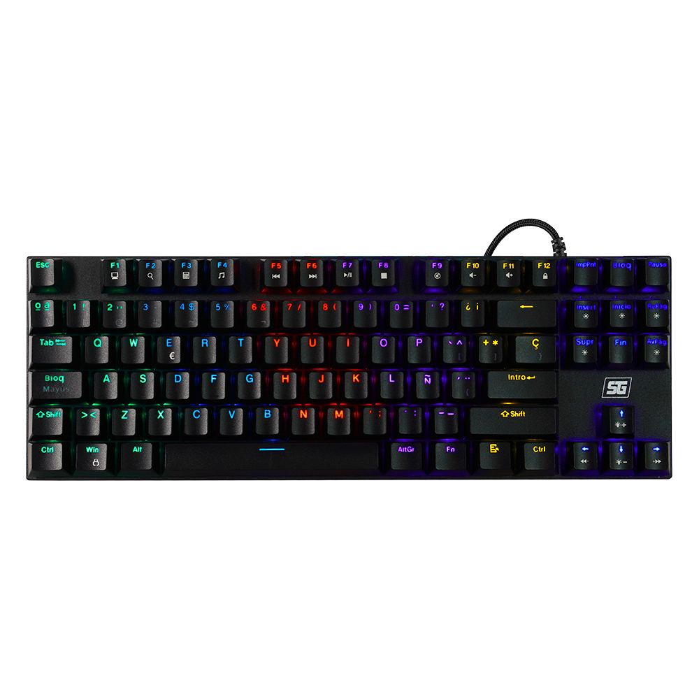 TECLADO VORAGO START THE GAME KB-600 MECANICO TKL RGB RAINBOW NEGRO -