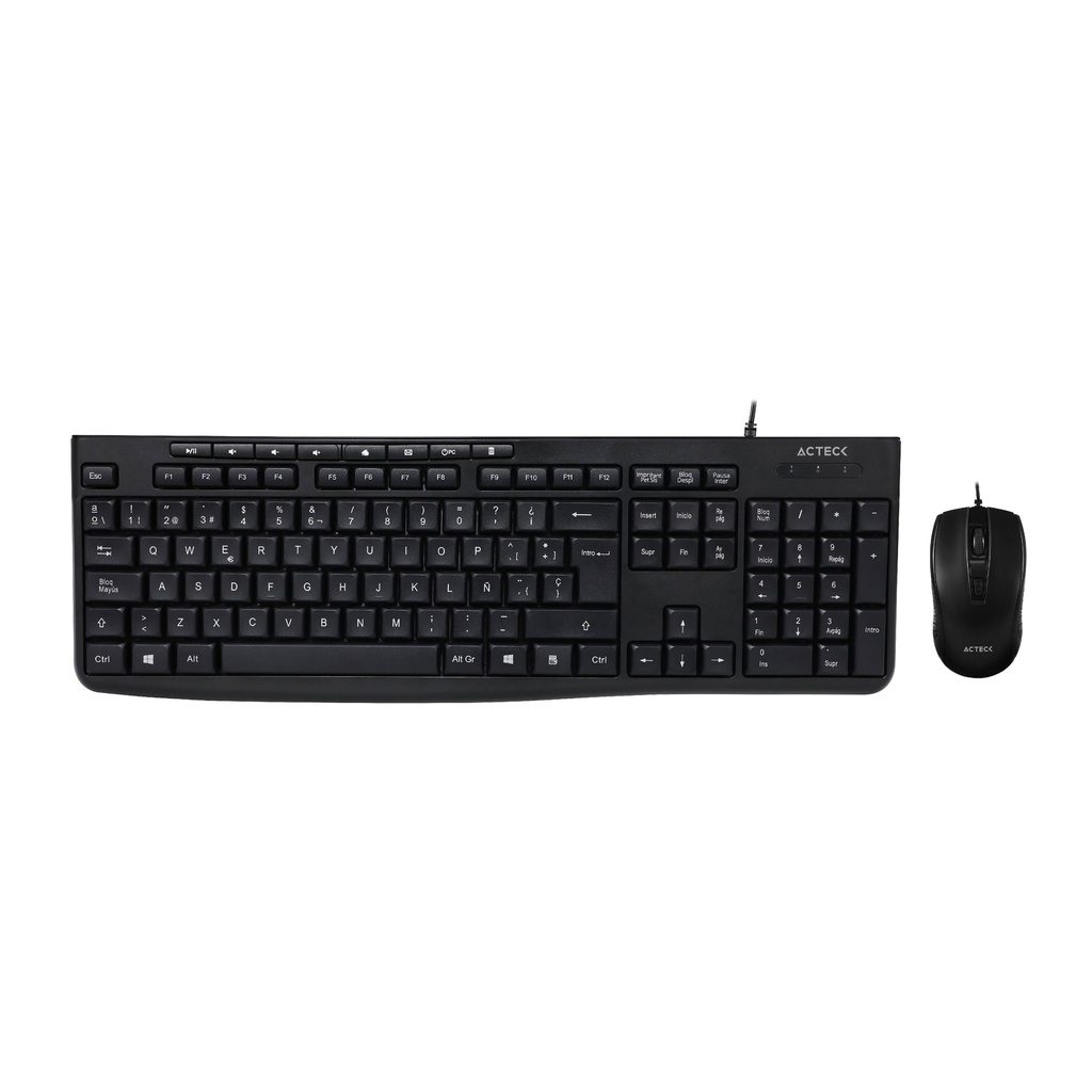 Kit Teclado y Mouse Acteck CREATOR PRIME MK455 Essential Series Teclado y Mouse Alámbrico -