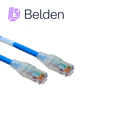 Patchcord utp cat6 belden c6d1106007 forro pvc azul cmr-riser 4 pares calibre conductor 28 awg diametro reducido cobre estañado multifilar uso interior partes relacionadas: conectores modulares cat6 patch panel cat6 longitud 7 pies 2.1 metros 