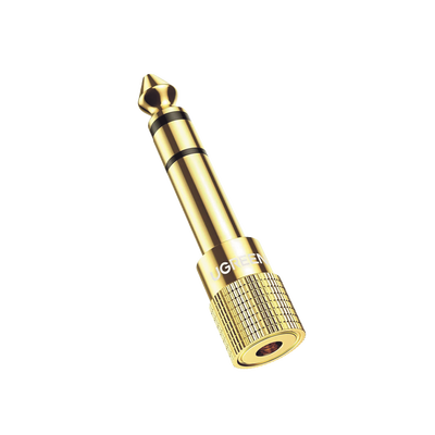 [20503] Adaptador (Convertidor) de Audio 3.5mm Hembra a 6.5mm Macho / Plug & Play / Superficie de Rosca Antideslizante / Calidad de sonido sin pérdidas