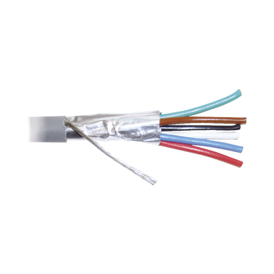 [WZ12] Bobina de 305 metros de cable 8 conductores, 22 AWG, tipo CMR, de color gris para aplicaciones en Alarmas de intrusión /Control de acceso/Interfonos y TV porteros/Automatización/Audio y Voceo.