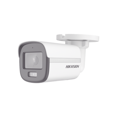 [DS-2CE10DF0T-LFS] [Dual Light + ColorVu] Bala TURBOHD 2 Megapixel (1080p) / Lente 2.8 mm / 20 mts IR + 20 mts Luz Blanca / Gran Angular 105° / Exterior IP67 / Micrófono Integrado / dWDR / 4 Tecnologías