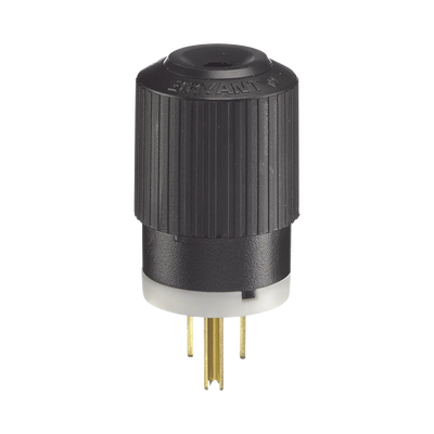 Clavija Negra 15 A 125 V CA 2 Polos 3 Hilos (NEMA 5-15P).  
