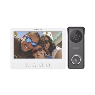 [DS-KIS213] Kit de Videoportero TurboHD con Pantalla LCD a Color de 7" / Frente de Calle para Exterior de Metal / 720p (1 Megapíxel )117° de Visión (Gran Angular)